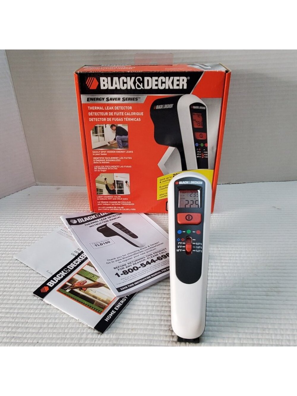 Black And Decker Thermal Leak Detector TLD100 Energy Saver Series In Box Works